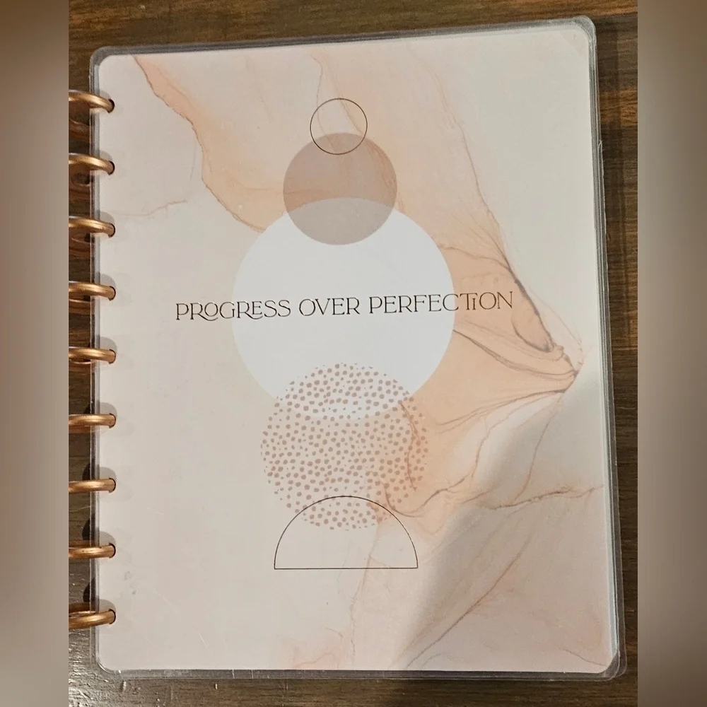 Happy Planner Black & Rose Gold Disc w/additional planner covers & Paper Punch